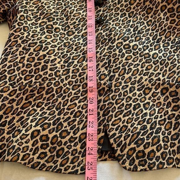 Vintage Leilian leopard print jacket coat blazer size 7 - Picture 8 of 10